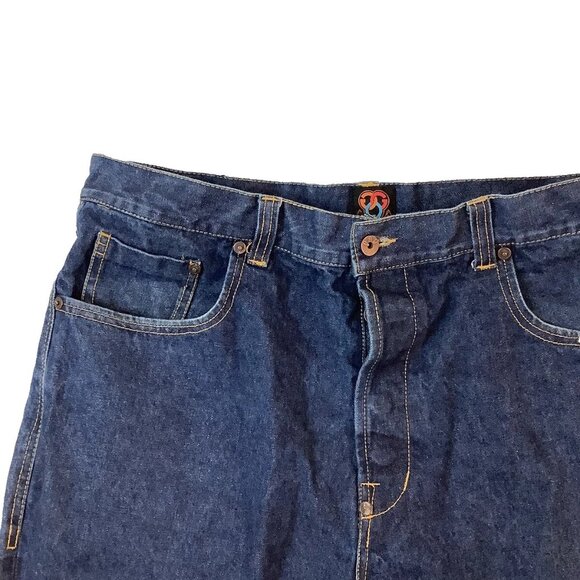 Gino Green Global Straight Leg Button-Fly Denim Jeans Blue Mens Size 38 - Picture 3 of 13